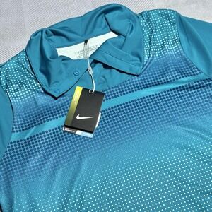 NEW Nike Tour Golf Performance Dot Geometric Print Polo Shirt Womens‎ Large NWT